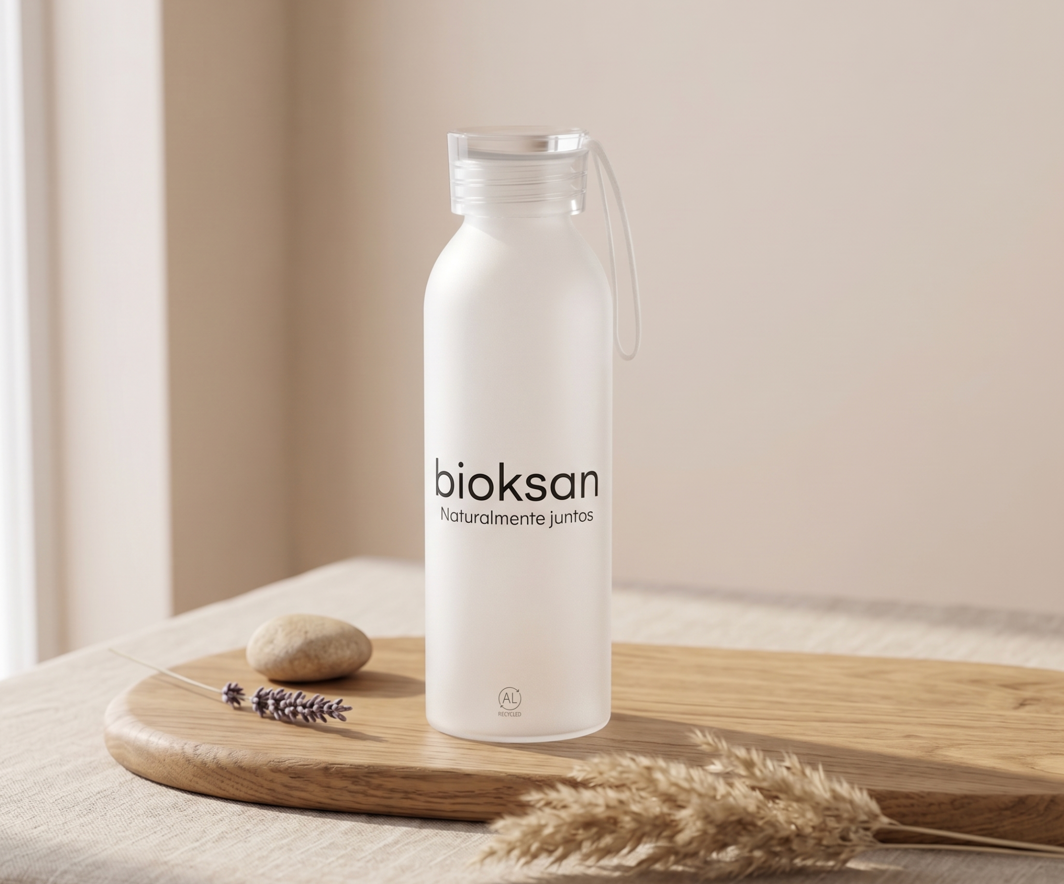 Botella de aluminio reciclado BIOKSAN